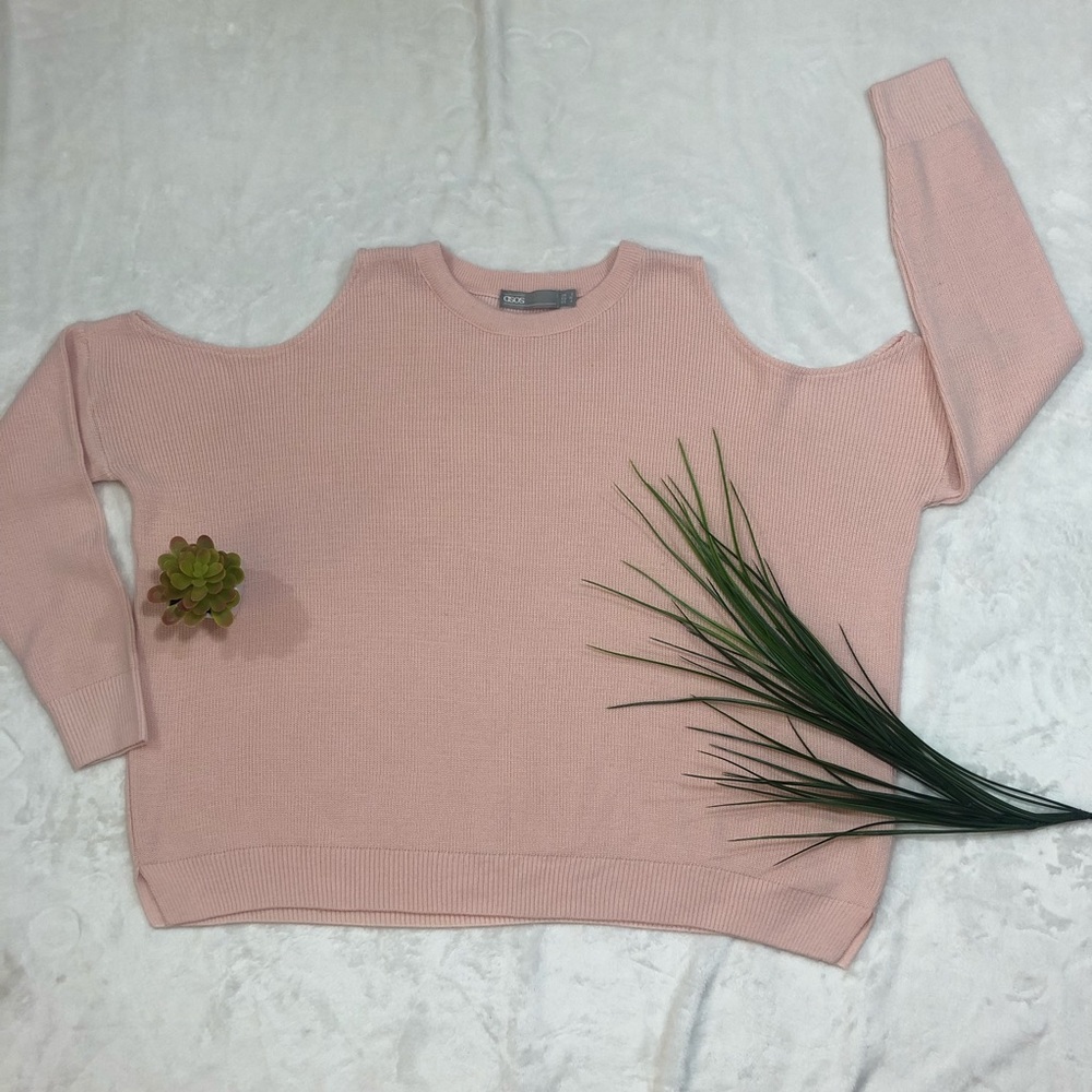 ASOS Open Shoulder Pink Sweater size 4